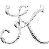 Sterling Silver "H" Script Initial