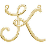 Sterling Silver "H" Script Initial