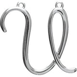 Sterling Silver "H" Script Initial