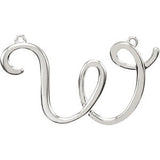 Sterling Silver "H" Script Initial