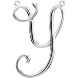 Sterling Silver "H" Script Initial