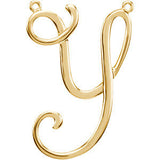 Sterling Silver "H" Script Initial