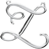 Sterling Silver "H" Script Initial