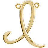 Sterling Silver "H" Script Initial