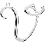 Sterling Silver "H" Script Initial