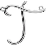 Sterling Silver "H" Script Initial