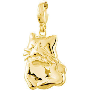 14K Yellow Charming Animals® Cat Charm