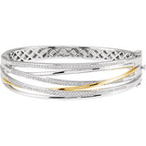 14K White & Yellow 1 CTW Diamond 8" Bracelet