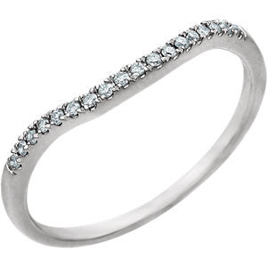 14K White 1-10 CTW Diamond Band