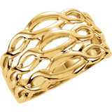 14K White Freeform Ring