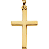 Platinum 24.5x16.5mm Cross Pendant