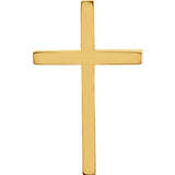 14K White 25.75x15.75mm Cross Pendant