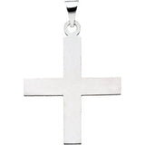 14K White 15.5x14mm Greek Cross Pendant