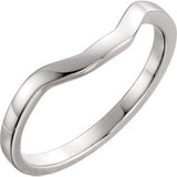 14K White 8x6mm Band