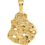 14K Yellow Nugget Pendant