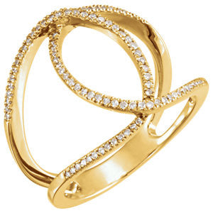 14K Yellow 1/4 CTW Diamond Ring