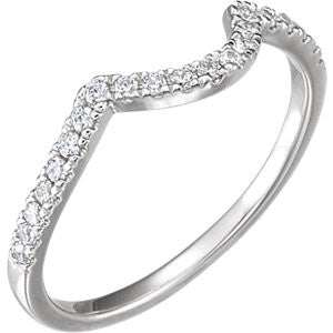 14K White 1-5 CTW Diamond Matching Band