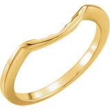 14K Yellow Band for 8.8mm Engagement Ring