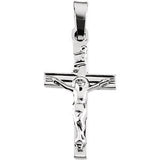 14K Yellow & White 45x29mm Crucifix Pendant