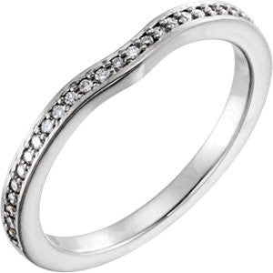 14K White 1-6 CTW Diamond Band