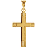 14K Yellow 22x14mm Cross Pendant