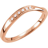 Stackable Diamond Wave Ring