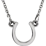 Sterling Silver Tiny Posh Horseshoe 16-18" Necklace