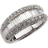 14K White 1 1-2 CTW Diamond Ring