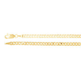 14K Yellow 3mm Solid Curb 7" Chain