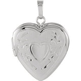 Sterling Silver 22.25x16mm Heart Shape Locket