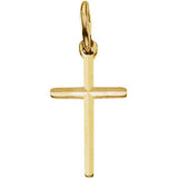 14K Yellow 13x8.5mm Cross pendant