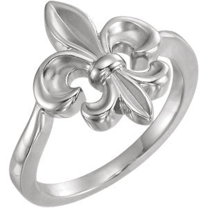 14K Yellow Fleur-de-lis Ring