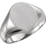 Sterling Silver 8x10mm Oval Signet Ring