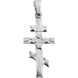 14K Yellow 20x10mm Orthodox Cross Pendant