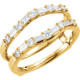 14K White 1/2 CTW Diamond Ring Guard