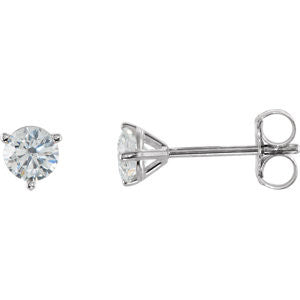 Platinum 1-2 CTW Diamond Stud Earrings