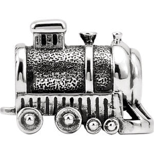 Sterling Silver 14x10.3mm Train Bead