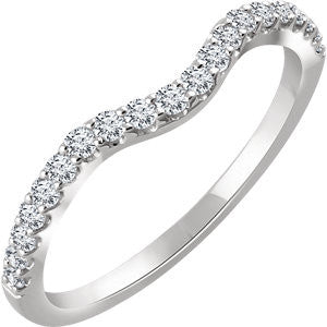 14K White 1/4 CTW Diamond Matching Band