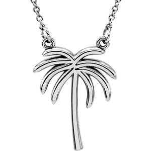 14K Yellow Palm Tree 16" Necklace