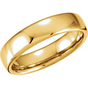 14K White 3.5mm Euro-Style Light Comfort-Fit Wedding Band Size 11.5