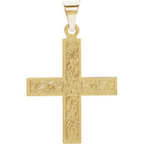 14K White 15.5x14mm Greek Cross Pendant