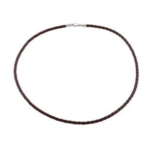 Dark Brown 4mm Faux Leather 20" Cord