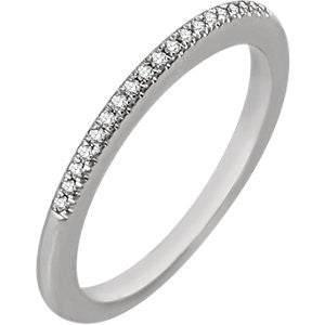 14K White 1-10 CTW Diamond Band