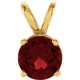 14K Yellow Mozambique Garnet Pendant