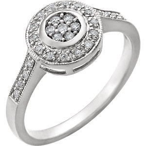 14K White 1-5 CTW Diamond Ring