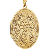 14K Yellow 31.75x22.75mm Oval Locket