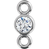 14K White .015 CTW Diamond Micro Bezel Link