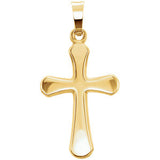 14K Yellow 23x11mm Cross Pendant