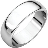 14K Rose 2.5mm Half Round Band