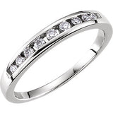 14K White 1-6 CTW Diamond Band